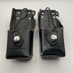 LOT Motorola NTN8380C High Activity Swivel Leather Carry Case Holst XTS5000 3000